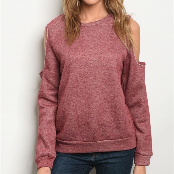 Heathered Burgundy Top - Picture 1 of 2